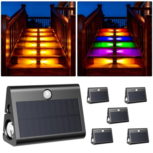 6 Pack Motion Sensor Solar Step Lights (6 Count)