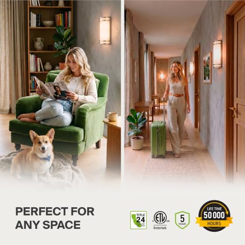 Indoor LED Wall Sconce Lights (2 Count)