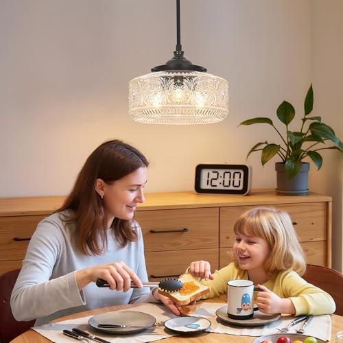 Black 3 Light Pendant Lights Kitchen Island Adjustable Hanging Sink Light