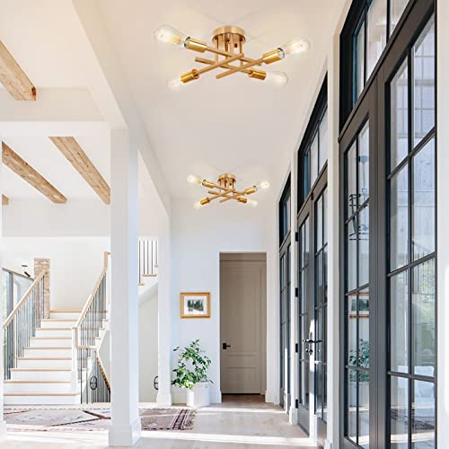 4 Light Semi Flush Mount Ceiling Light