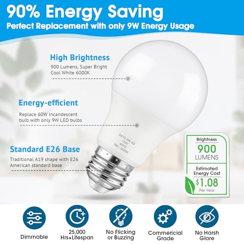 A19 LED Light Bulb (12 Count)