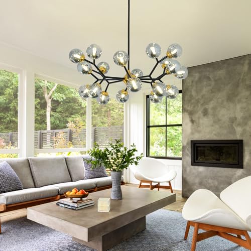 Glass Globe Sputnik Chandelier