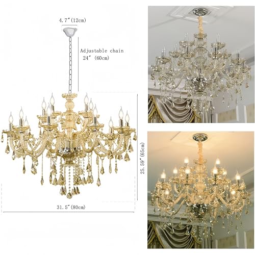 Luxury K9 Crystal Chandelier 15 Light