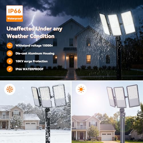200W Upgraded LED Parking Lot Light with Photocell 30000lm 5000K