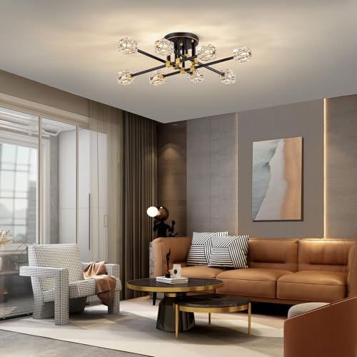 Modern Sputnik Ceiling Light Fixture with 8 Light