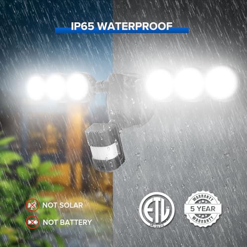 55W 7000LM Motion Sensor Outdoor Security Lights