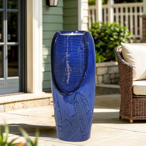 Autodaya 33" Outdoor Fountain with LED Lights