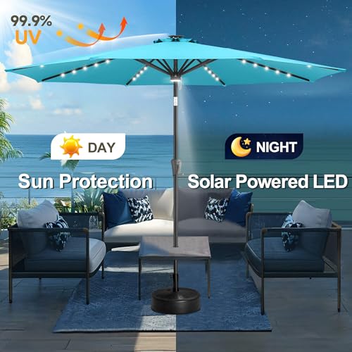 Solar Patio Umbrella with Centre Light
