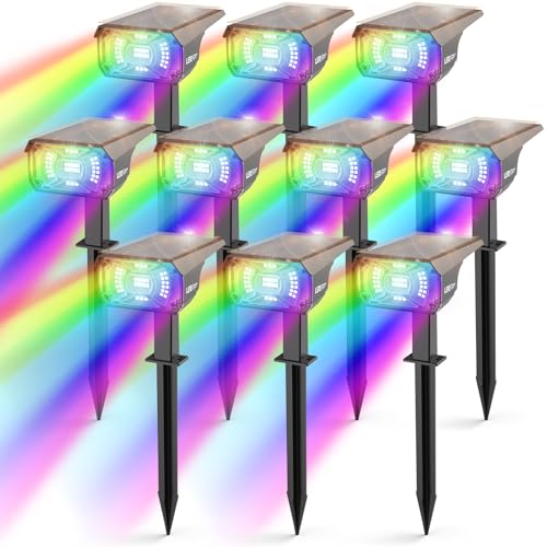 Solar Spot Lights Outdoor Color Changing (10 Count)