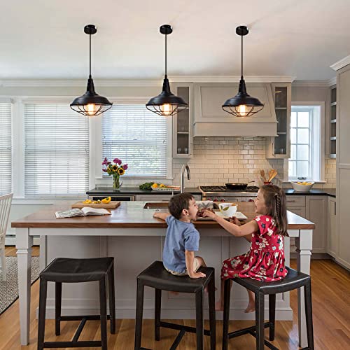 Black Pendant Light 10.5 inches 3 Packs (3 Count)