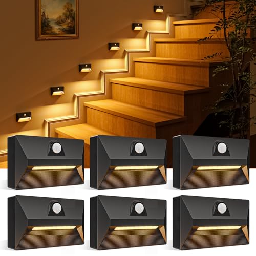Motion Sensor Rechargeable Stair Lights (6 Count)