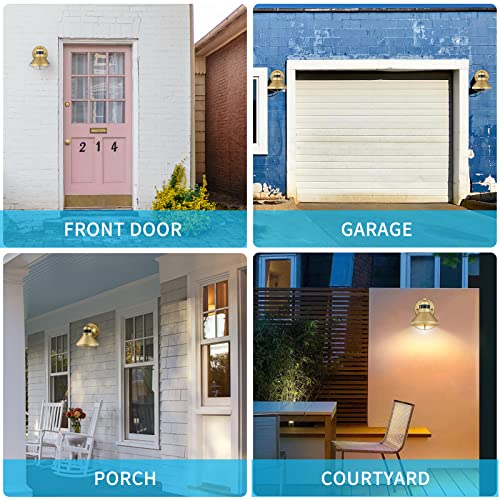 Dusk to Dawn Motion Sensor Outdoor LED Barn Light Fixture Gold