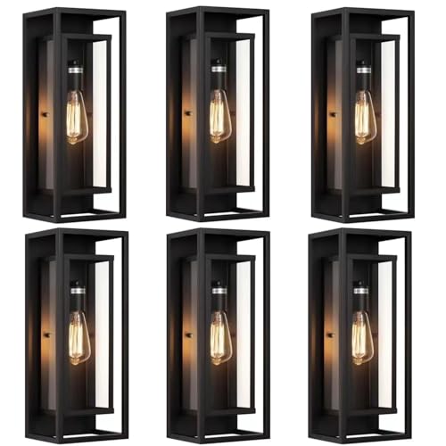 18 Inch 6 Pack Outdoor Wall Lantern Light Fixture (3 Count)