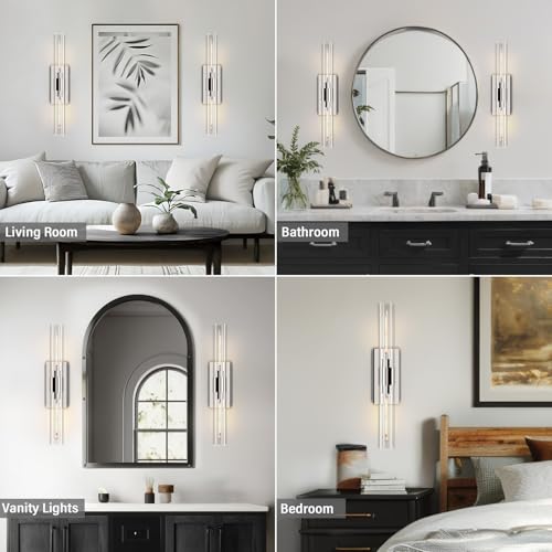 22.8in Nickel Wall Sconces Set of 2 (2 Count)
