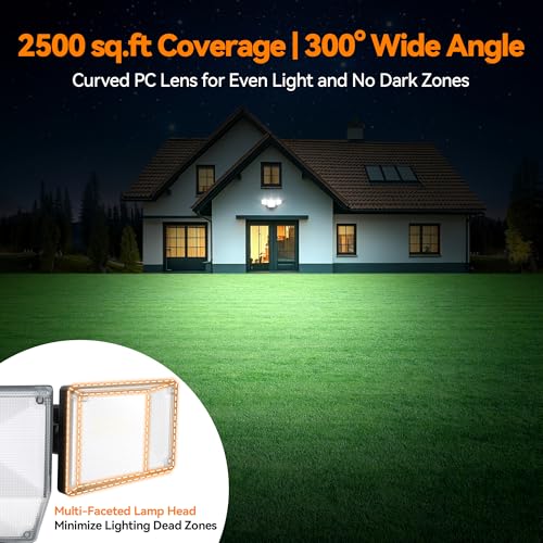 85W 10000LM Dusk to Dawn Outdoor Lighting (Black)