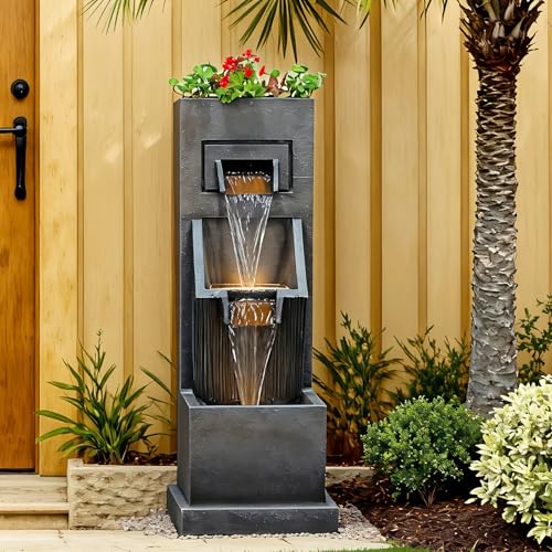 35H Modern Outdoor Water Fountain with 3