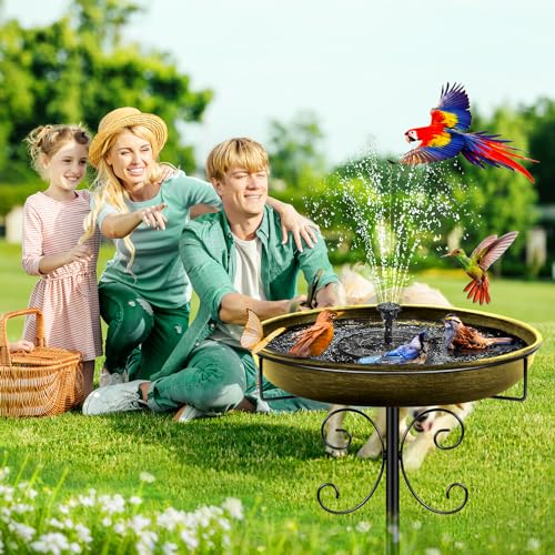 35In Metal Bird Bath for Outside