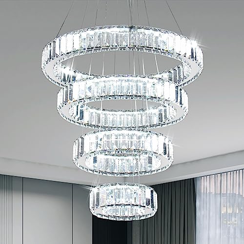 4 Ring Crystal Chandelier