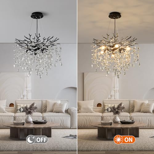 18 Inch Black Crystal Chandelier 6