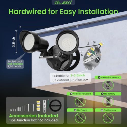 Dusk to Dawn Outdoor Lighting 30W 3500LM 3CCT 3000K