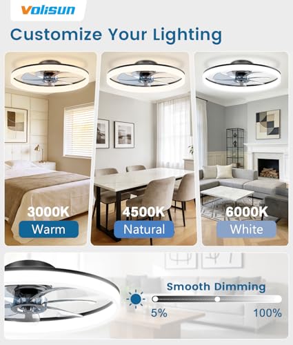 Low Profile Ceiling Fans with Lights and Remote
