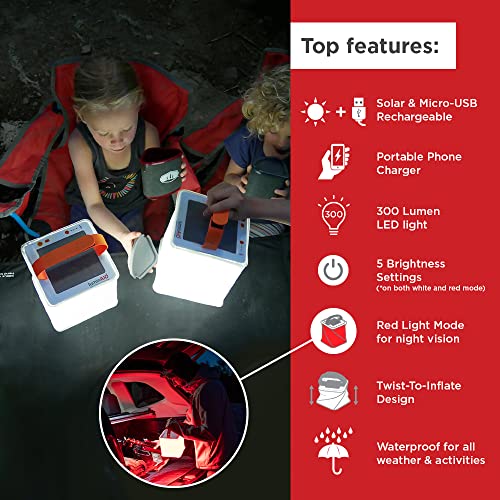 Titan 2-in-1 Inflatable Solar LED Camping Lantern & Phone Charger