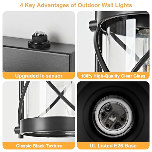 Dusk to Dawn Outdoor Wall Lights Fixtures