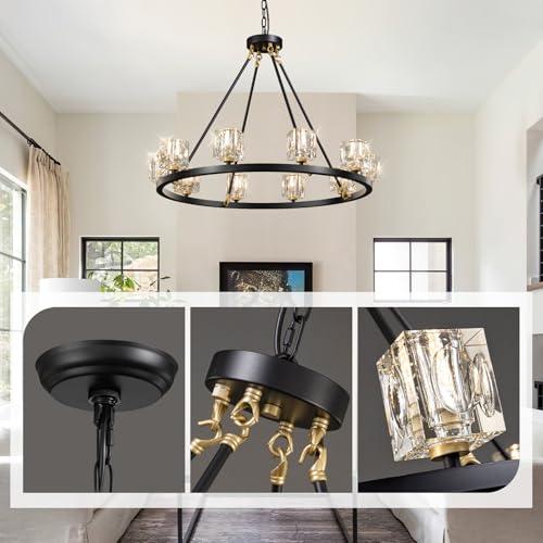 Black Wagon Wheel Chandelier