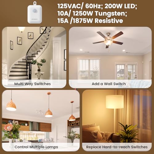 3 Way Wireless Light Switch and Receiver Kit