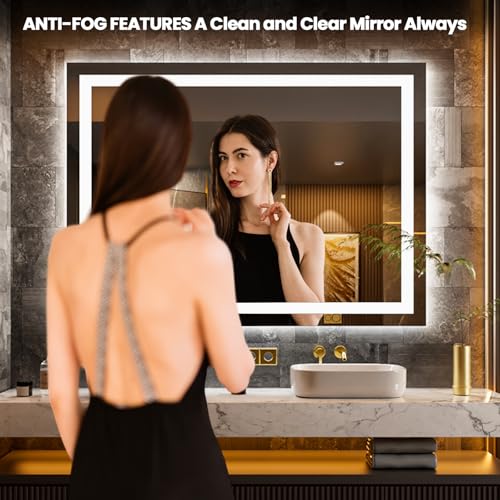 52"X36" LED Bathroom Mirror with Lights