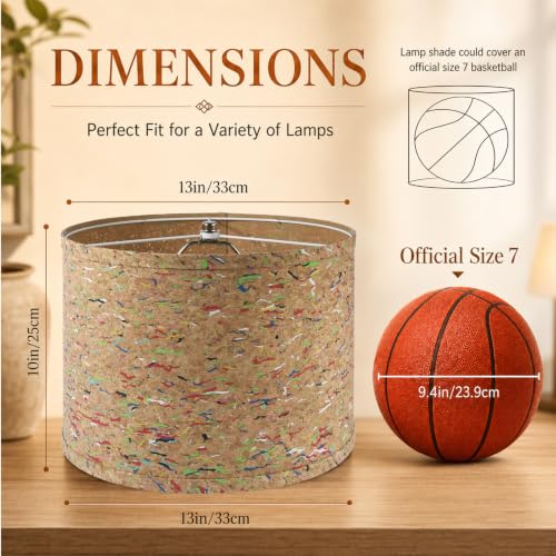 13x10 Inch Drum Lamp Shades set of 2 (2 Count)