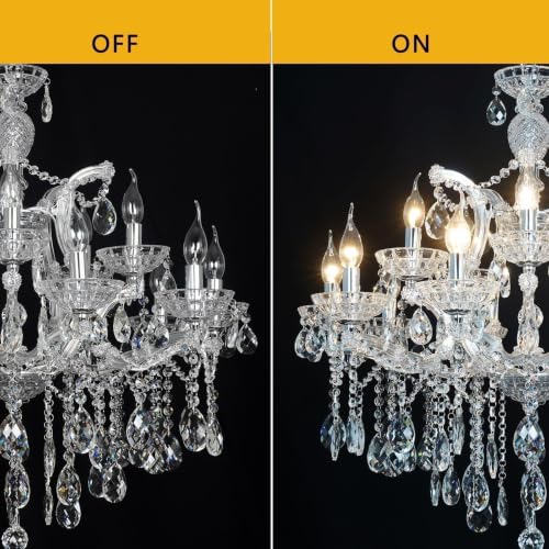 Modern Maria Theresa Chandelier 2 Layers 15 Lights Large Crystal Chandeliers for High Ceiling Dining Room