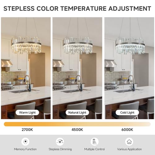 Nickel Led Modern Crystal Chandelier