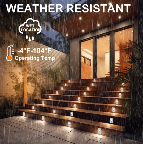 120V Dimmbale 5 Color LED Indoor Outdoor Step Light (6 Count)