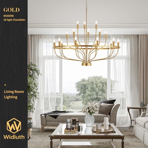39.4" Large Gold Chandelier