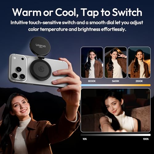 LM21 Dual Sided Magnetic Selfie Ring Light for Phone with Magsafe