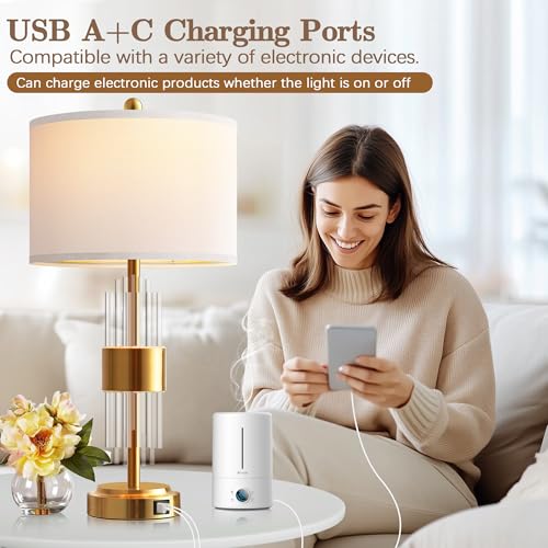 Gold Table Lamp Set of 2 (2 Count)