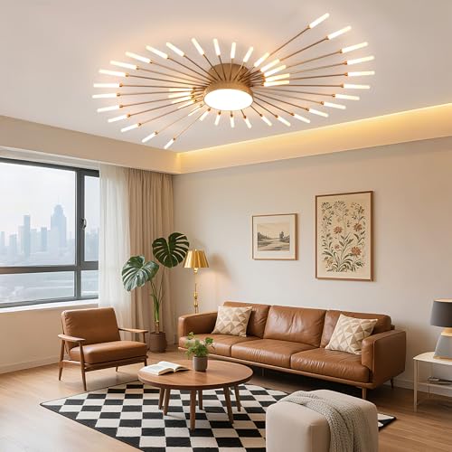 50.4 Inch Modern LED Flush Mount Ceiling Light