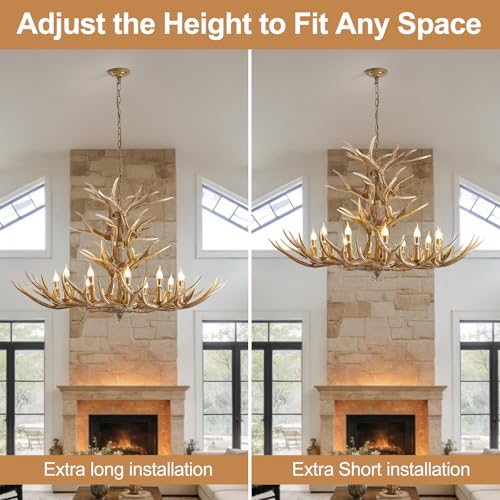 Antler Chandelier 12 Light