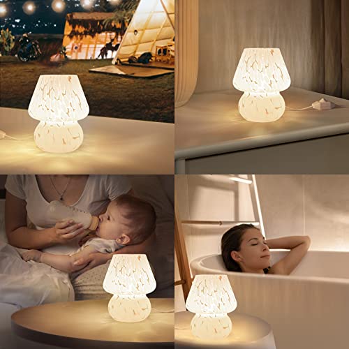 Cute Mushroom Lamp Small Bedside Table Lamp Set of 2 Stepless Dimmable (2 Count)