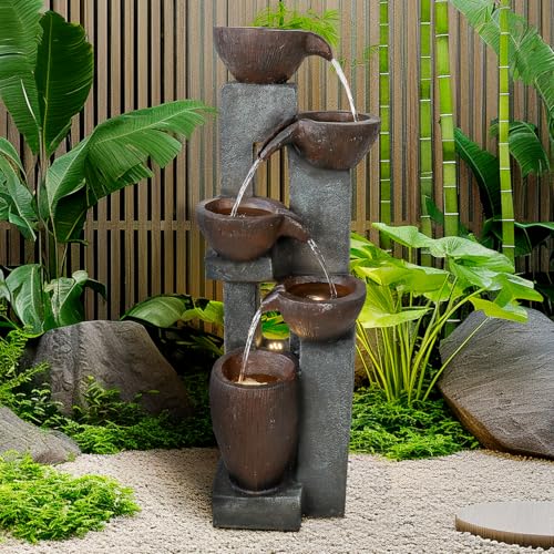 39” H Modern Outdoor Fountain
