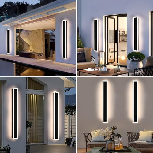 2pcs 48in Long Outdoor Wall Lights Exterior Dimmable 5.1in Wide (2 Count)
