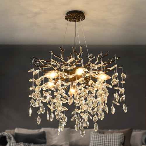 18 Inch Black Crystal Chandelier 6