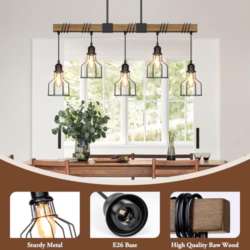 5 Light Dining Room Light Fixture Pendant Lights Kitchen Island