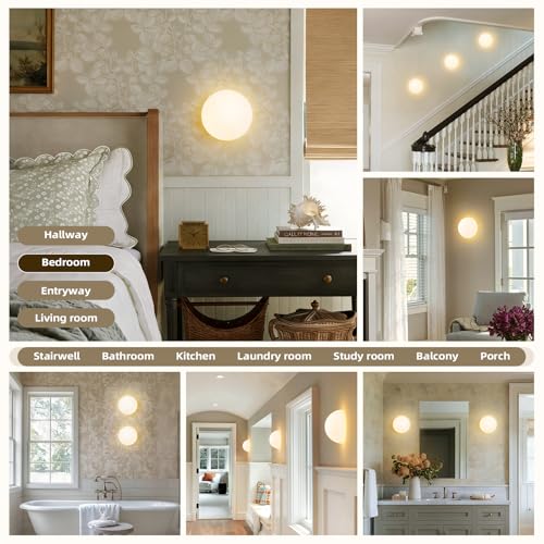 Globe Milk Glass Wall Sconce