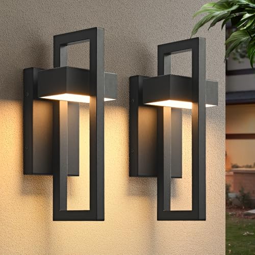 Outdoor Wall Lights Modern LED Exterior Lighting Fixtures (2 Count)