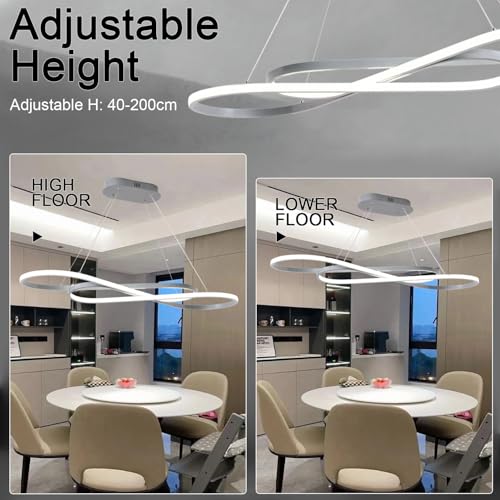 Dimmable Adjustable LED Pendant Chandelier 3000K
