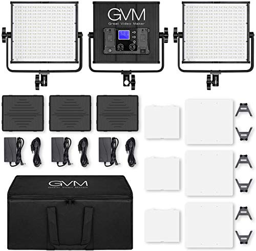 GVM RGB Video Lights with APP Control (3 Count)