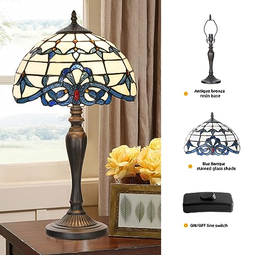 TL0003 Tiffany Table Lamp Blue Baroque