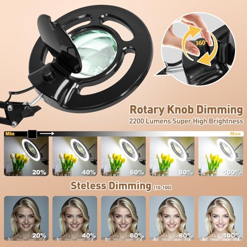 2200 Lumens 12X Magnifier Esthetician Light